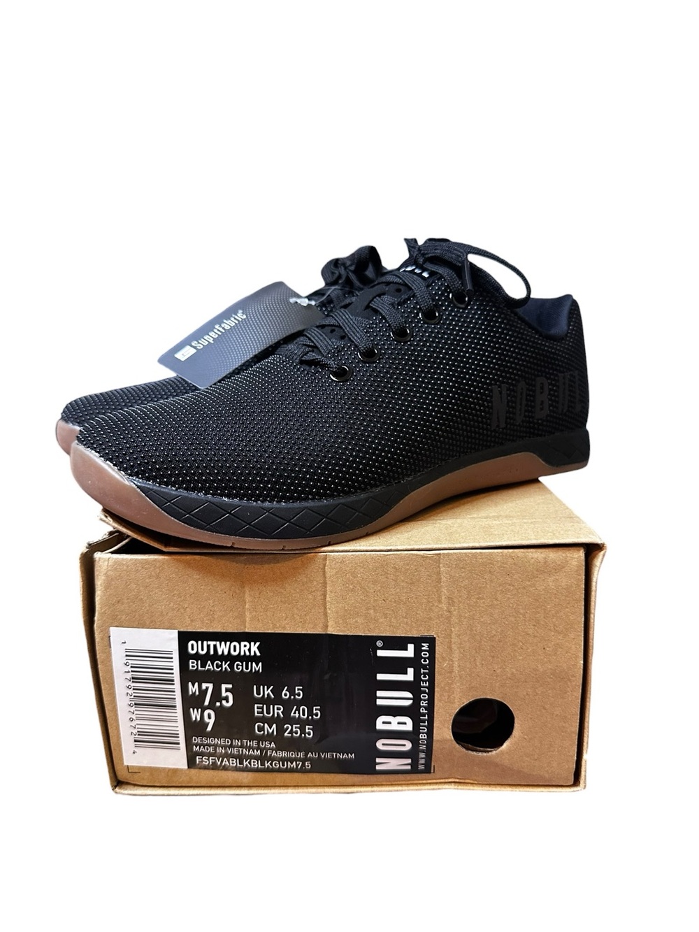 NOBULL Black Knit Trainer with Gum Sole